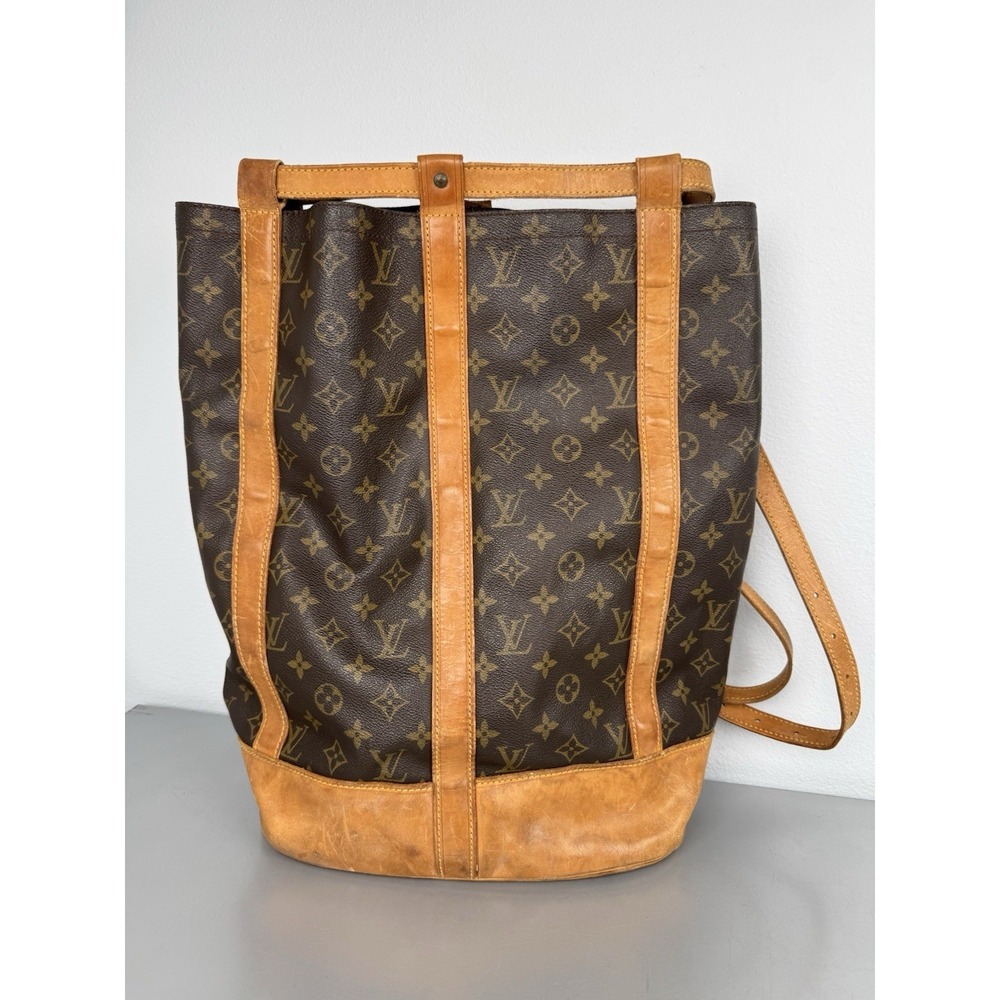 Vintage 70s Louis‎ Vuitton Randonnee GM Monogram Backpack Shoulder Bag 1970s